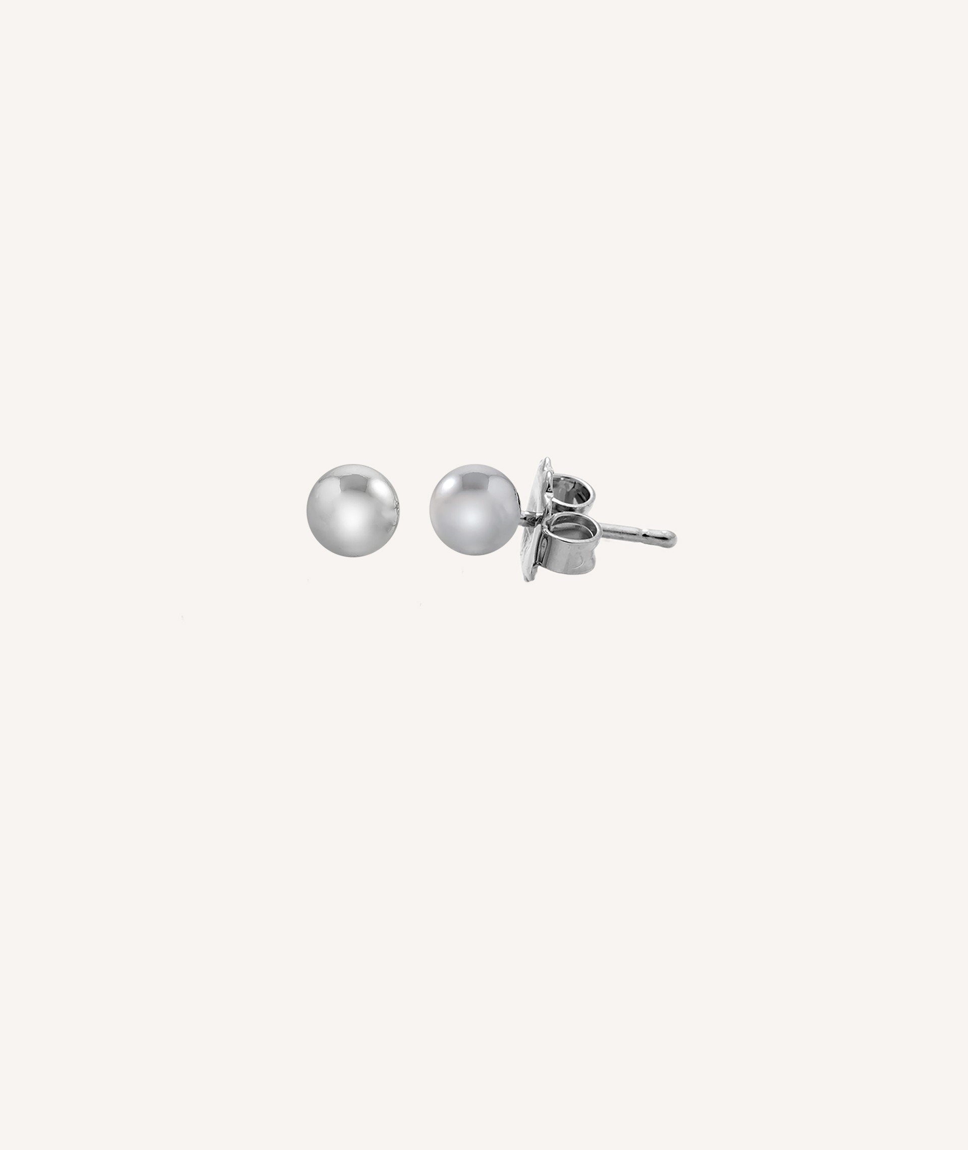 Small Silver Sleepy Ball Earrings