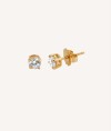 Earring Gold Zircons claws S