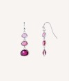 Pink glass earrings
