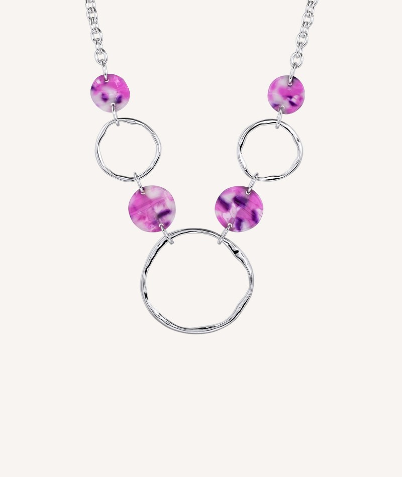 Pink acetate necklace