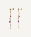 Earrings Fosquet collection Esenciales 18 Kt Gold Plated natural stones