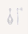 Earrings Leticia 925 silver platinum plated cubic zirconias