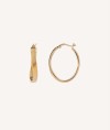 Mara Earrings  18K Gold Plated wavy oval hoop