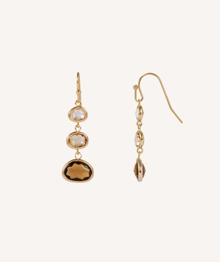 Brown glass earrings