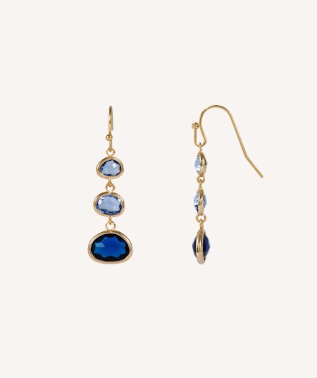 Earrings Blue crystal