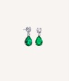 Earrings Zirconias Emerald