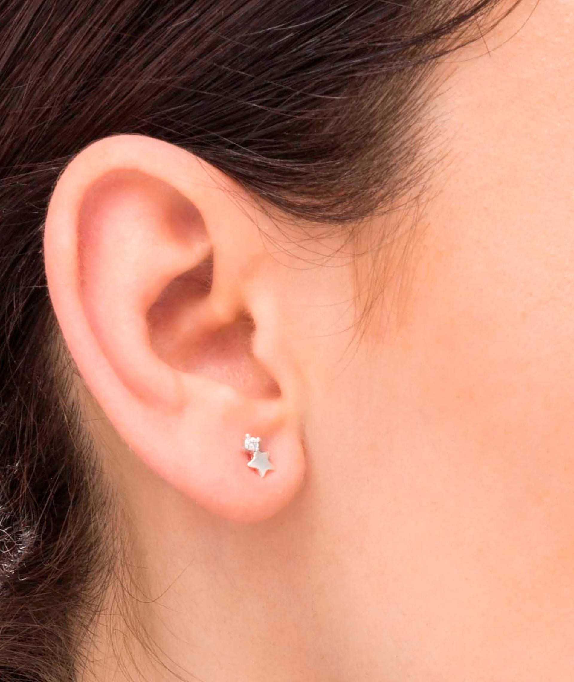 Individual Earring Star Zirconia