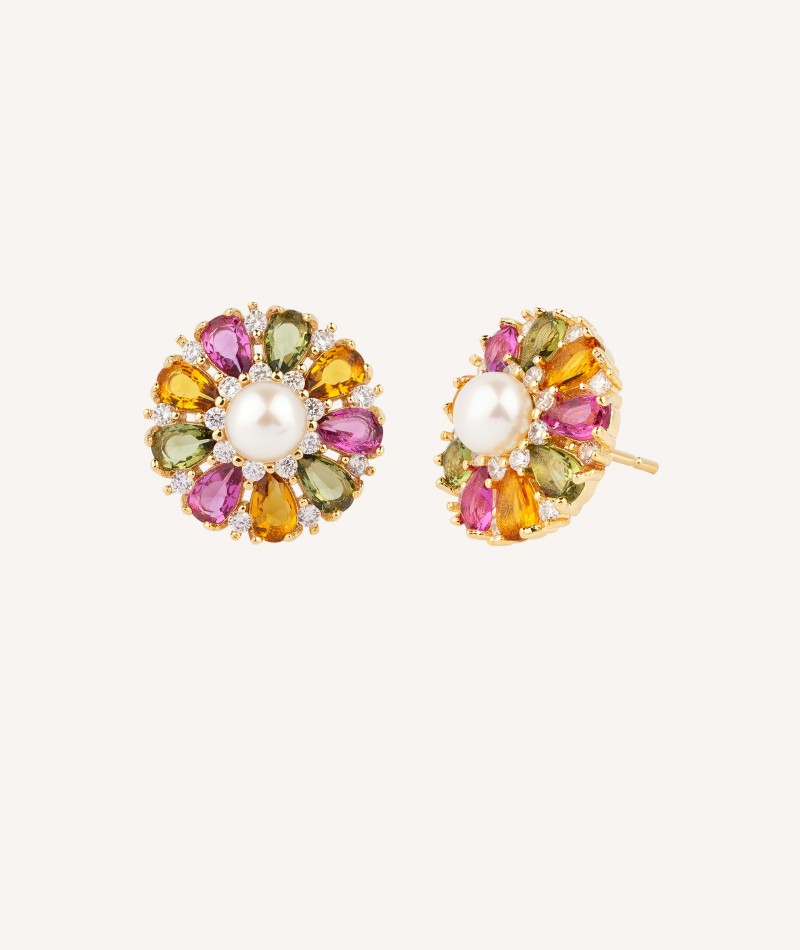 Earrings Multicolor Pearl
