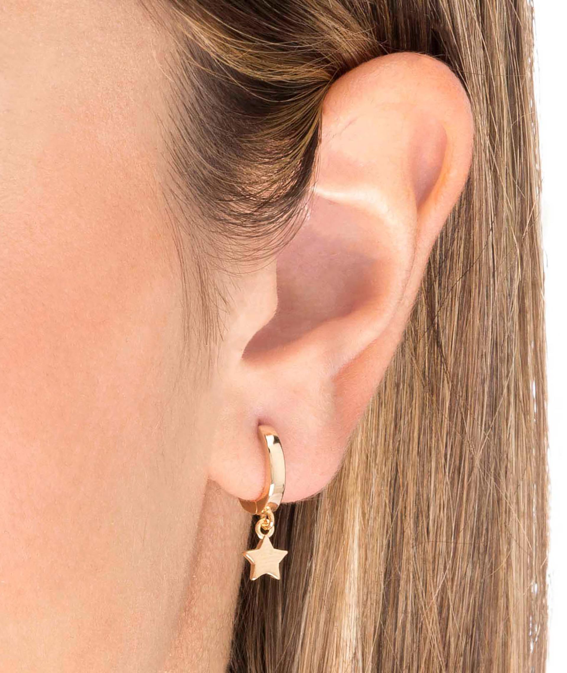 Earrings Articulated Hoop Star