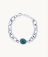 Bracelet Claire collection Chains Silver plated Blue Natural Stone Chain