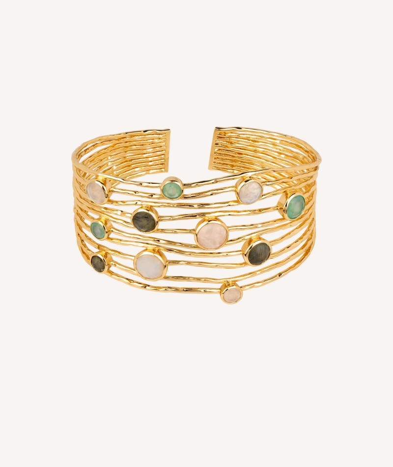 Bracelet Crystal Strips and Pastel Stones