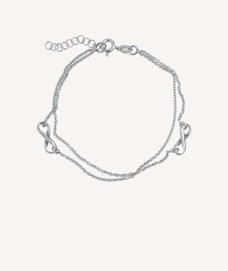 Bracelet double infinity symbol