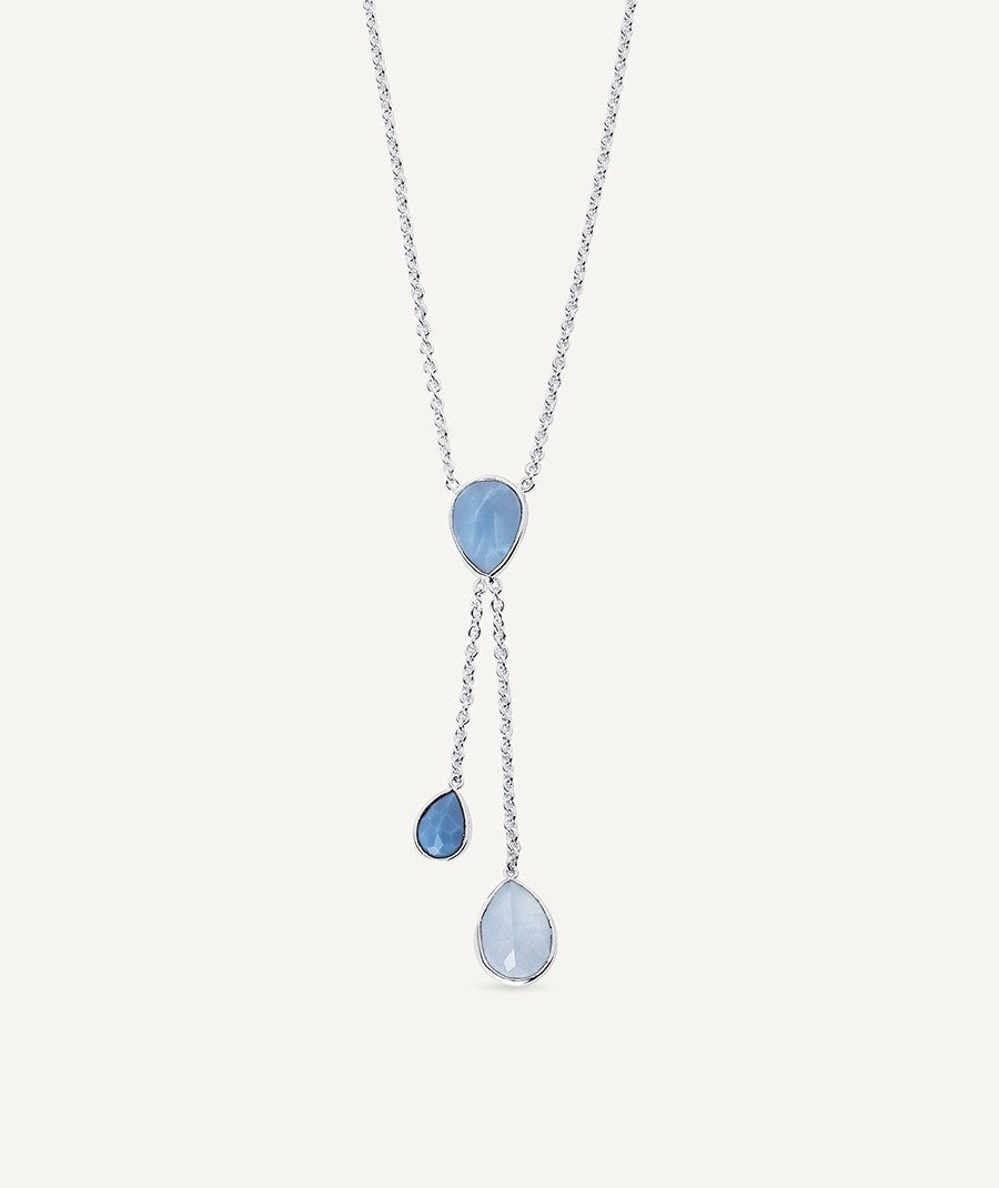 Necklace Bahia collection Dreams Silver plated Blue natural stones