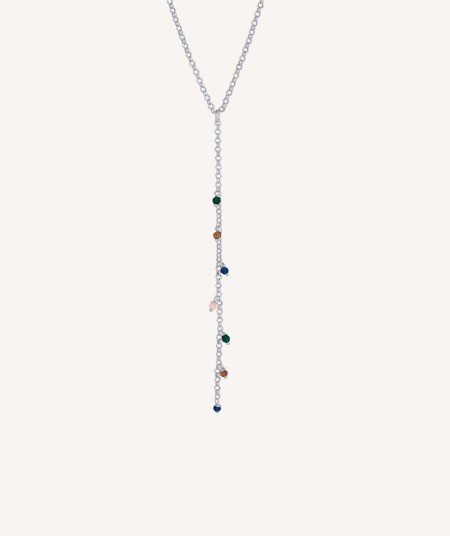Necklace Cherie silver 925 multicolor crystal