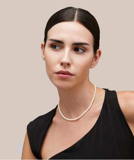 Angy Necklace 18 Kt Gold Plated 5mm cultivated pearls
