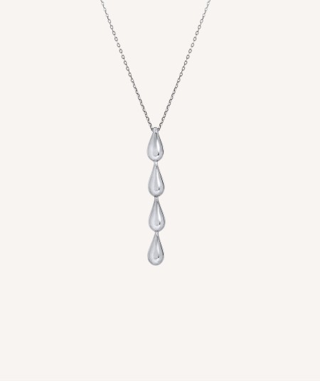 Maxi Drop Pendant 925 Sterling Silver Plated four drops