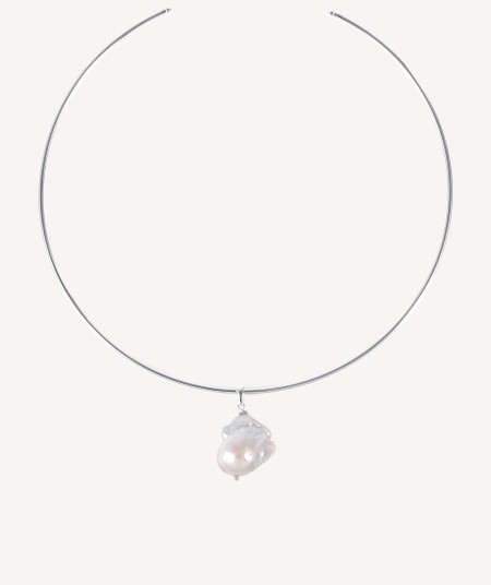Necklace Silver Plated Pearl