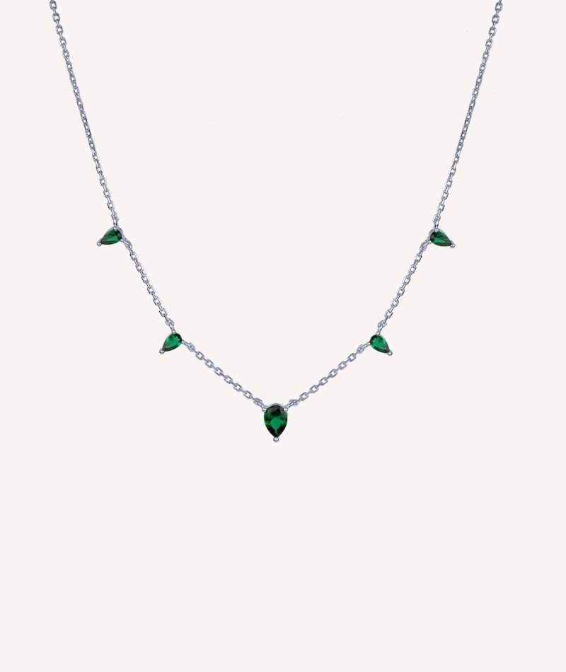 Necklace Green Zirconias