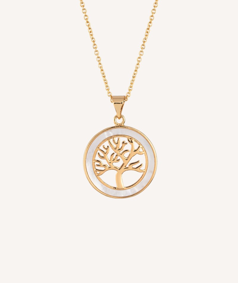 Pendant Mother of Pearl Gold Tree of Life