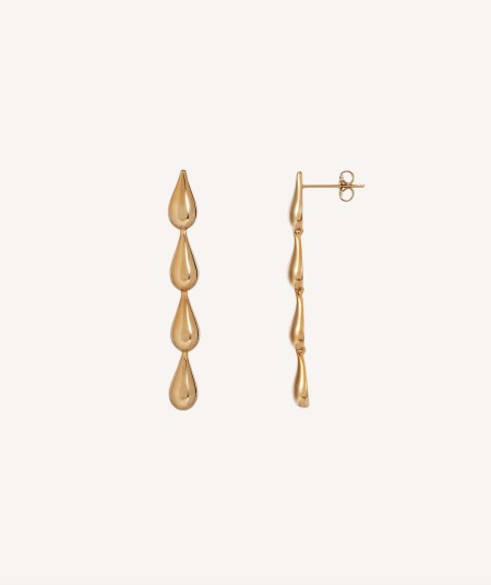 Earrings Maxi Drop 18 Kt Gold Plated