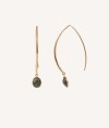 Earrings Tanit 18 Kt Gold Plated natural stone labradorite