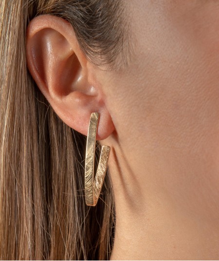 Earrings Long Texture