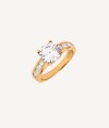Gold Silver Zirconia Ring 8mm finished