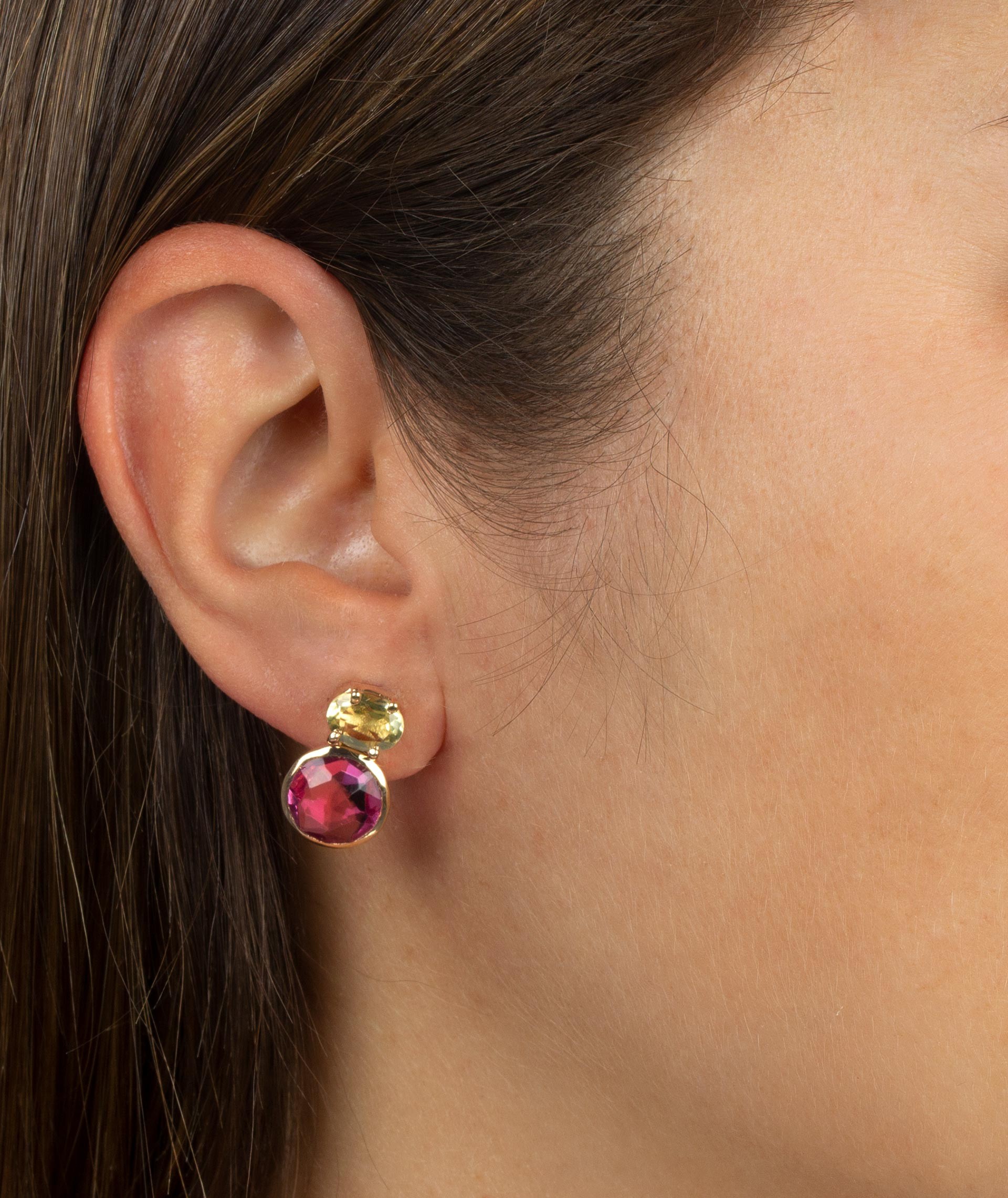 Earrings Stone Pink