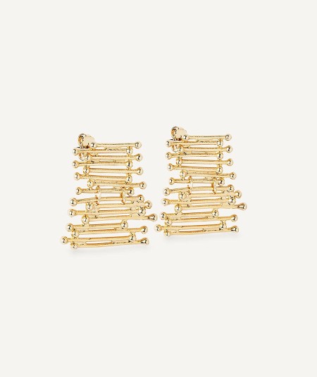 Earrings Redosa  18 Kt Gold Plated long strips