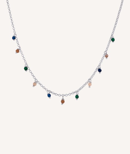 Necklace Cherie silver 925 multicolor crystal
