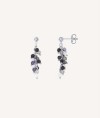 Earrings Midnight Silver plated natural stones