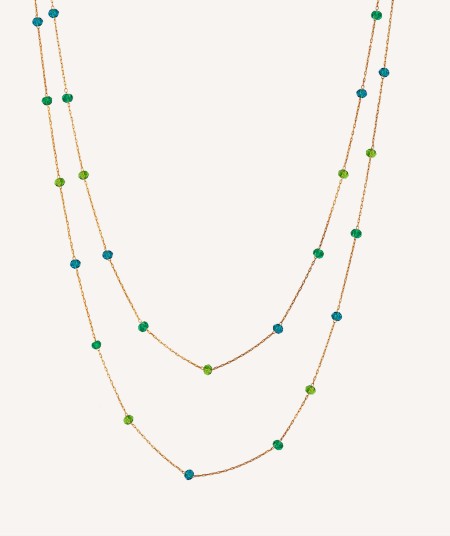 Green crystal necklace