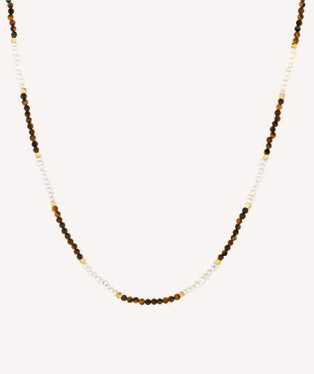 Brown Piedras necklace
