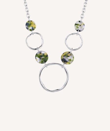Green acetate necklace