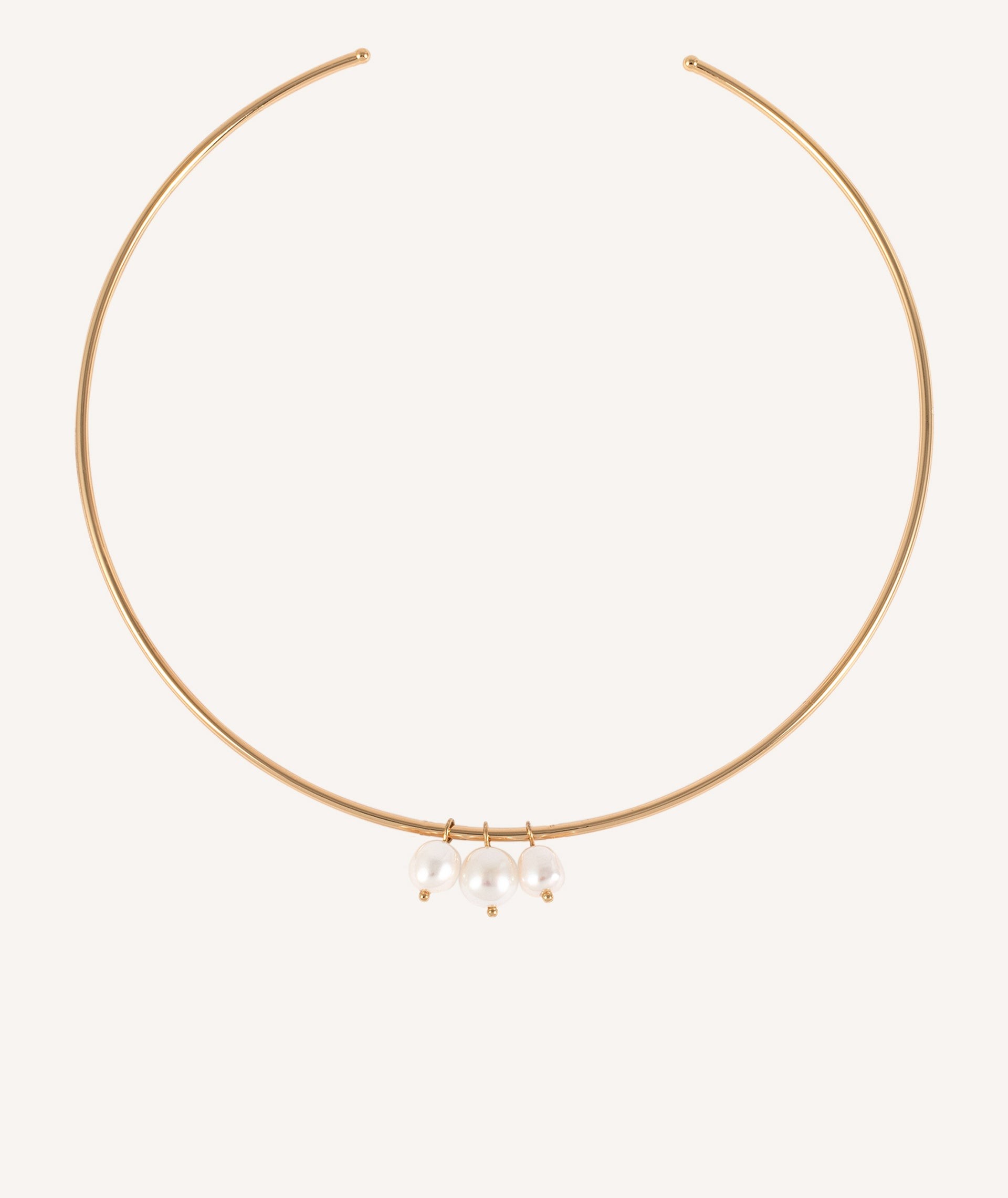 Necklace Gold 18ct Plated Pearl