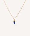 Pendant Gold 18ct Plated Blue Stones