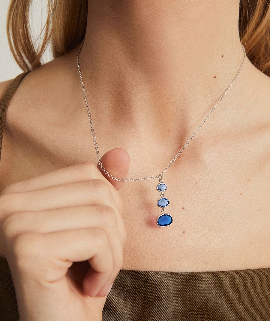 Pendant Nerea with Blue Zirconias