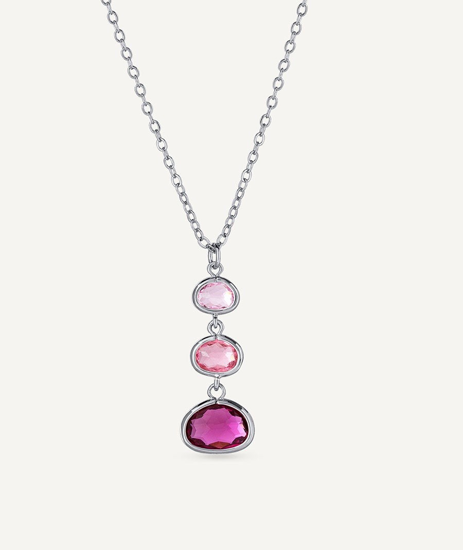 Pendant Nerea with Pink Zirconias