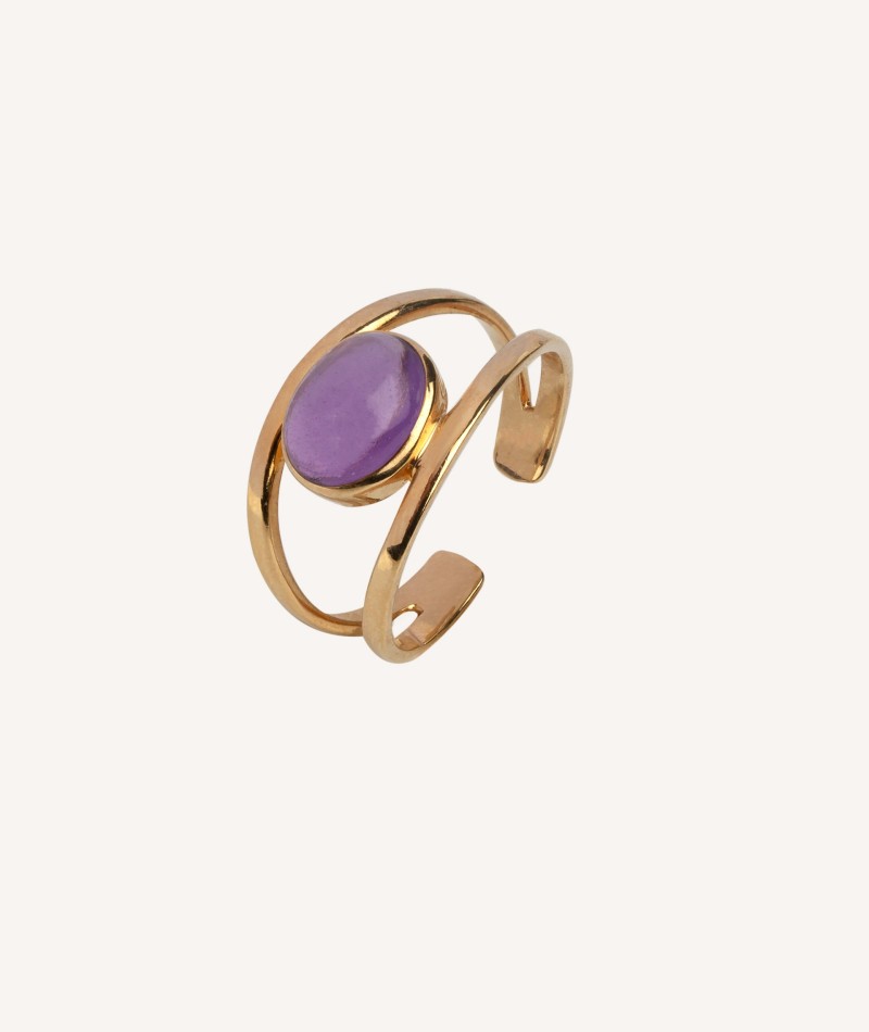 Anillo con piedra Morado