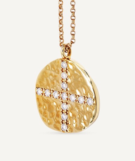 Pendant Cross with White Zirconias