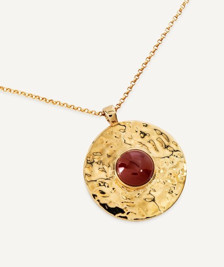 Pendant Ula with Natural Red Stones