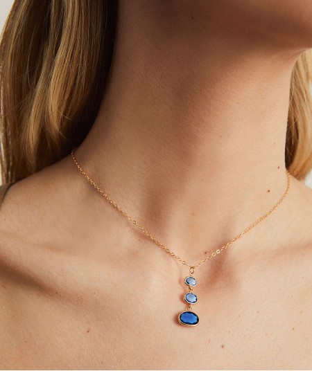 Pendant Nerea with Blue Zirconias