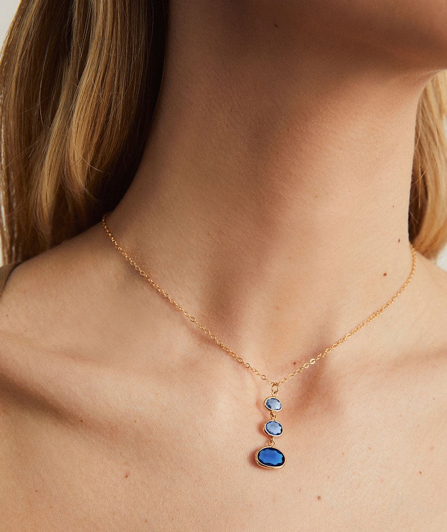 Pendant Nerea with Blue Zirconias