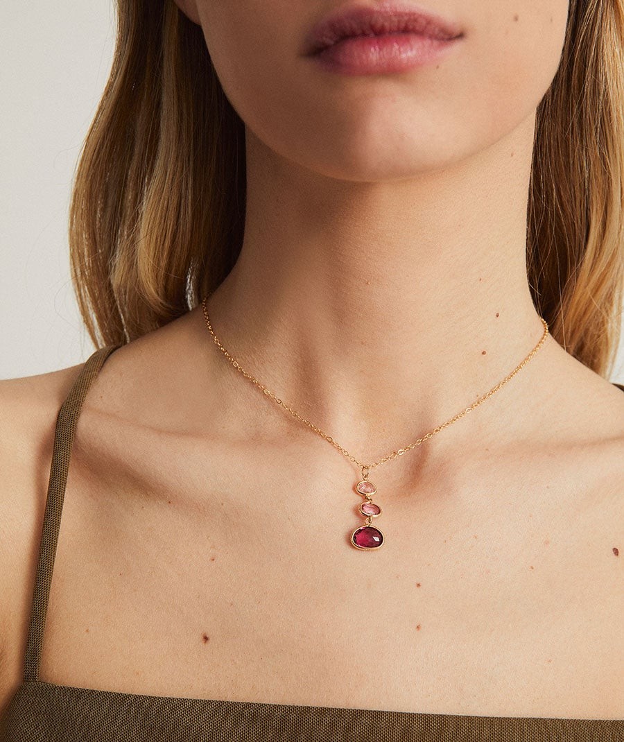 Pendant Nerea with Pink Zirconias