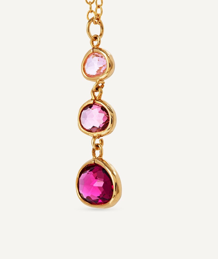 Pendant Nerea with Pink Zirconias