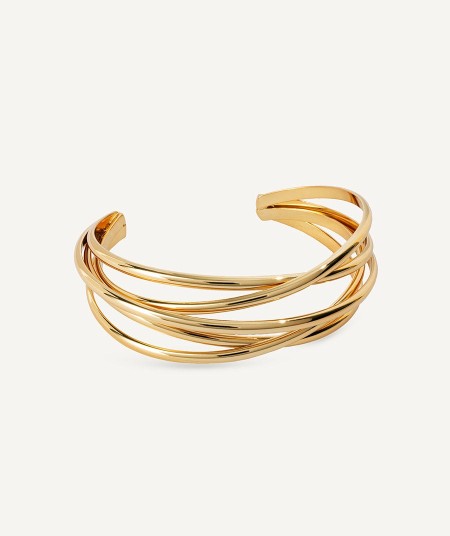 Bracelet collection Esenciales 18 Kt Gold Plated Smooth strips