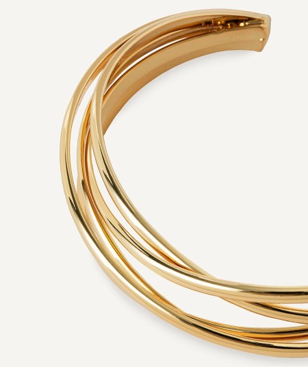 Bracelet collection Esenciales 18 Kt Gold Plated Smooth strips