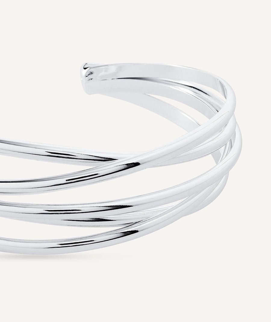 Bracelet collection Esenciales Silver plated Smooth strips