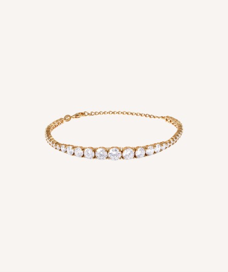 Bracelet Cristina 925 silver 18kt gold plated cubic zirconias