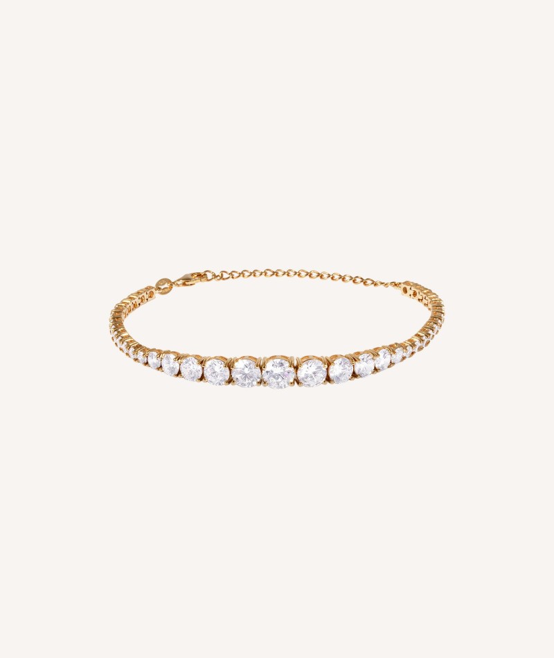 Bracelet Cristina 925 silver 18kt gold plated cubic zirconias